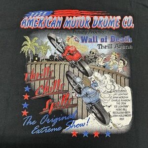 American Motor Drome “Wall of Death” graphic pocket t-shirt